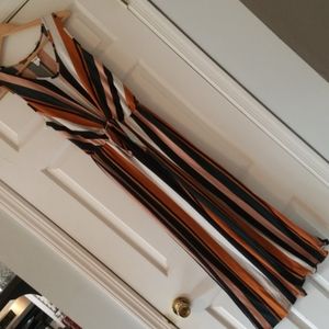 Fall Color Stripe Romper Long Medium